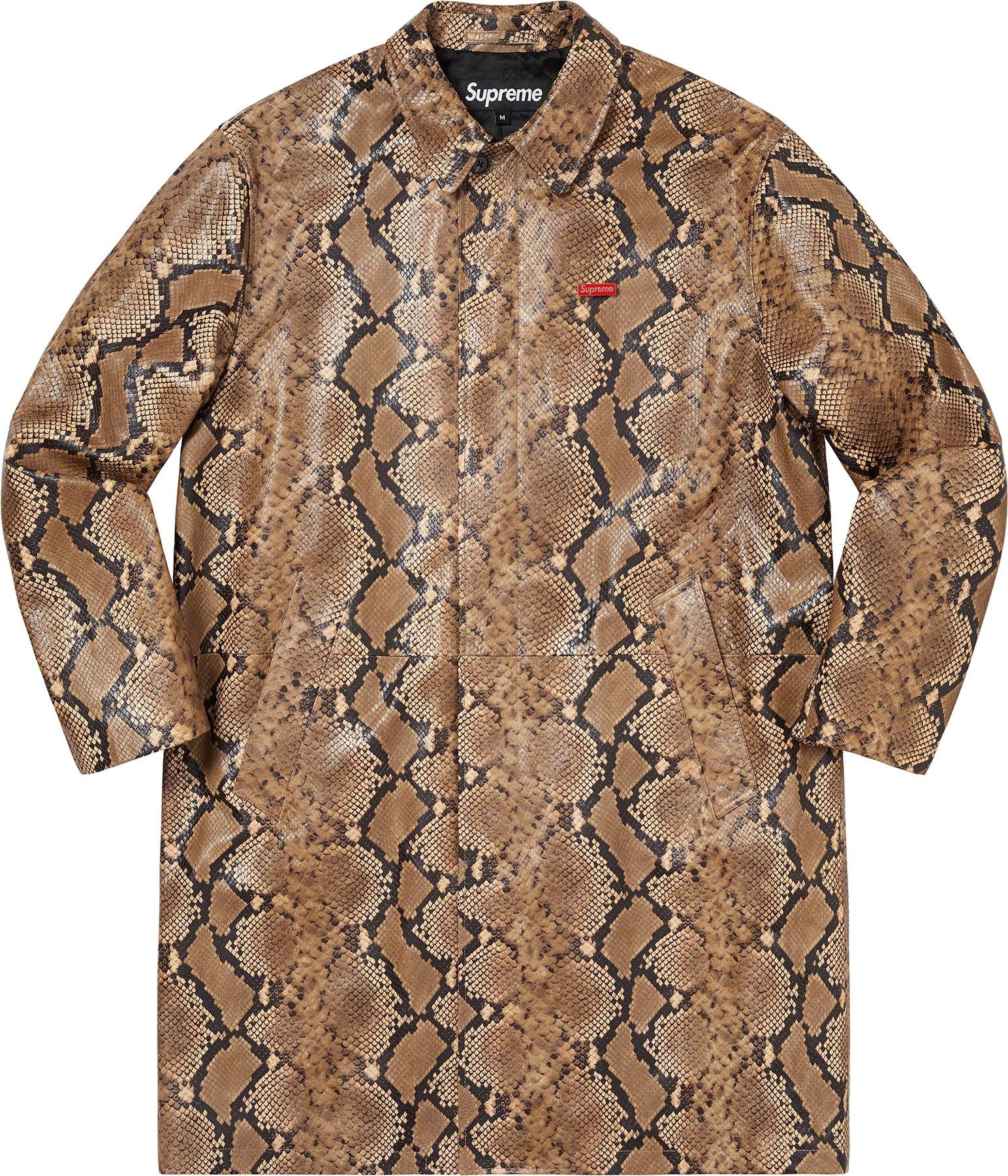 Leather Snake Trench Coat view 9
